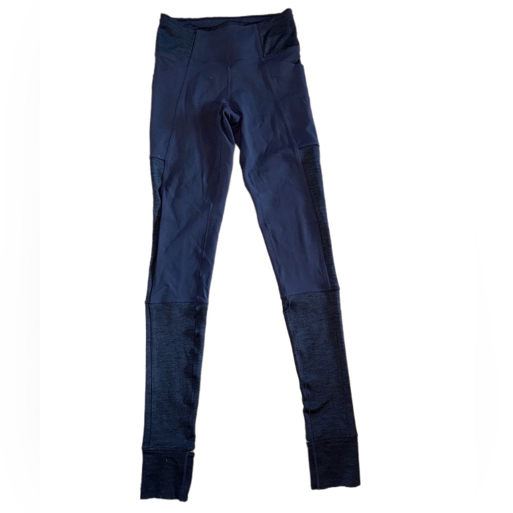 PrAna Navy Ribbed Leggings - Picture 1 of 2